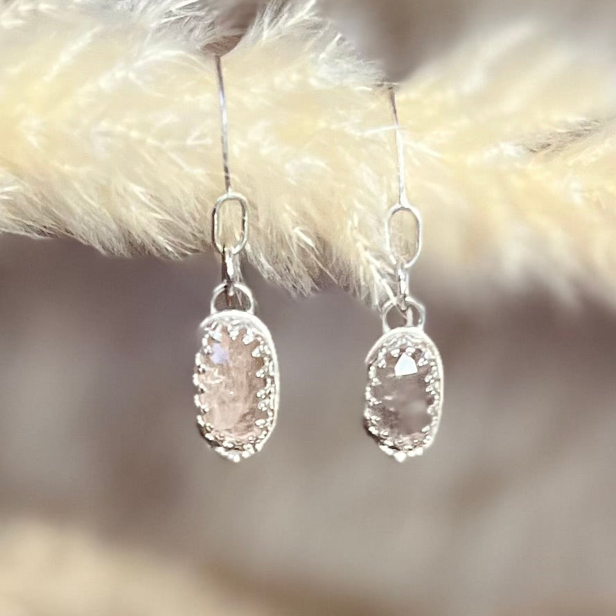 Morganite Dangle Earrings