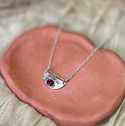 Ruby and Sterling silver Necklace