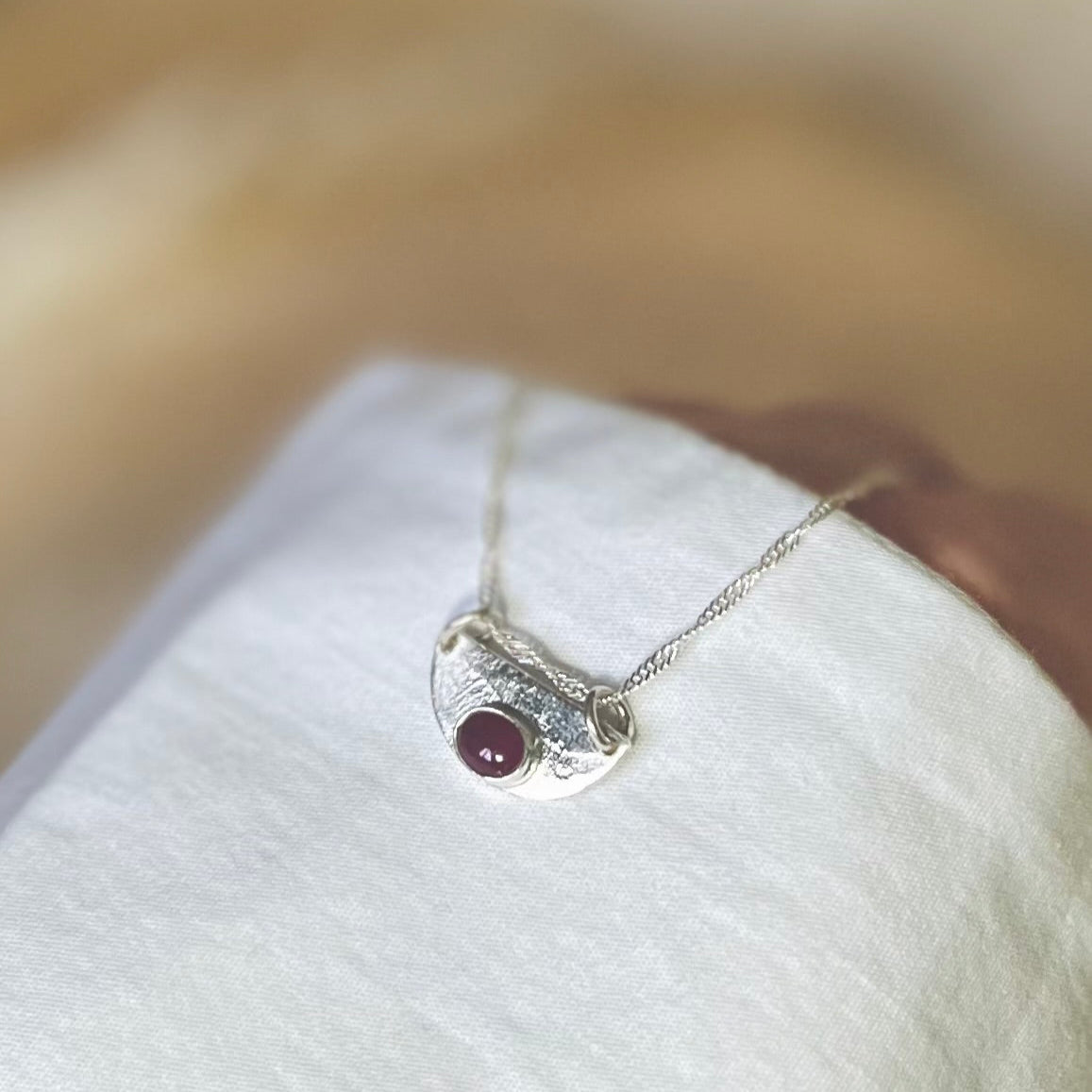 Ruby and Sterling silver Necklace