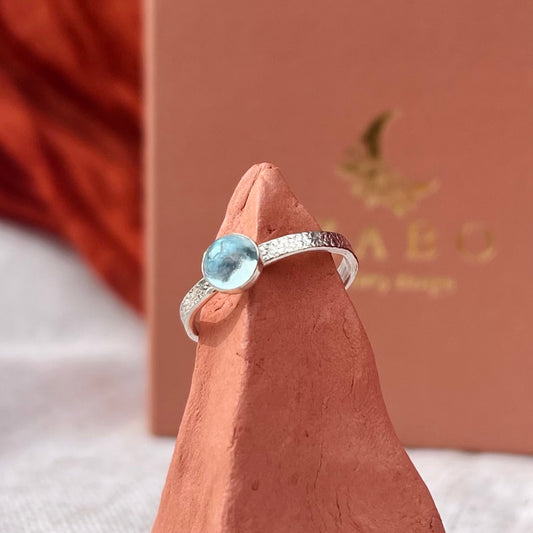 Blue London Topaz stacking ring